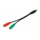 Equip 147943 cable de audio 1,5 m 2 x 3,5mm 3,5mm Negro